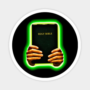 Hand holding holy bible Magnet